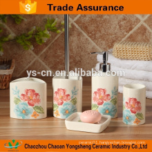 Fantastic made elegant flower ceramic bath accessory